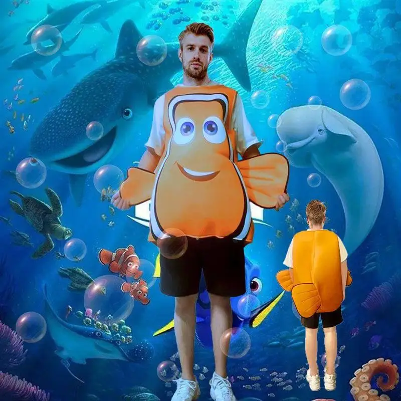 

Adult Nemo Outfit Dory Halloween Costume Party Performance Coat Polyester Material No Brand Design for Company Yearly Ball