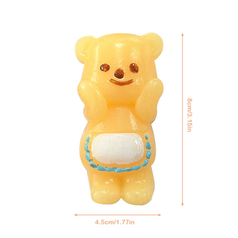 Squishy Toy Mochi Toy Butter Bear Hug Bear Apron Bear Pinching Slow Rebound Decompression Vent Toy Stress Release Toy Hand Relax