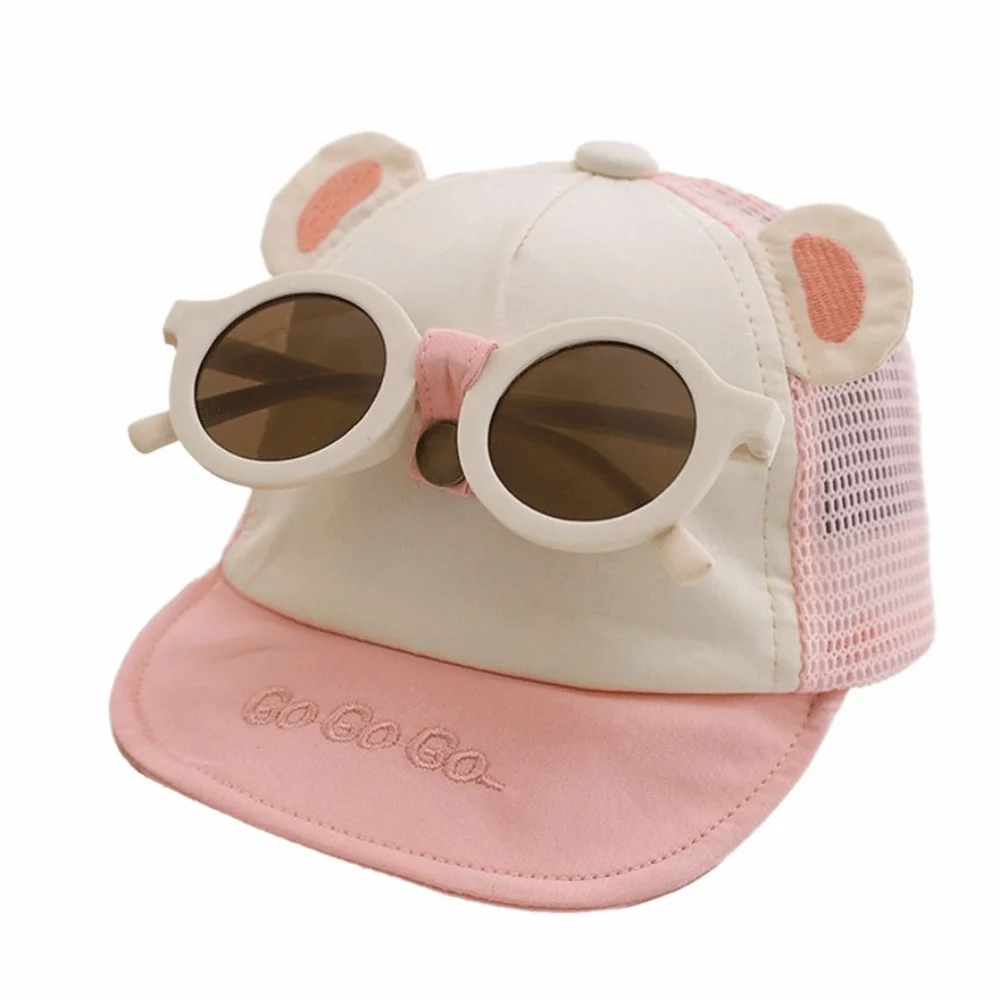 

New Detachable Children's Sunglasses Hat Breathable Casual Baseball Cap Adjustable Sun Hat Summer Spring