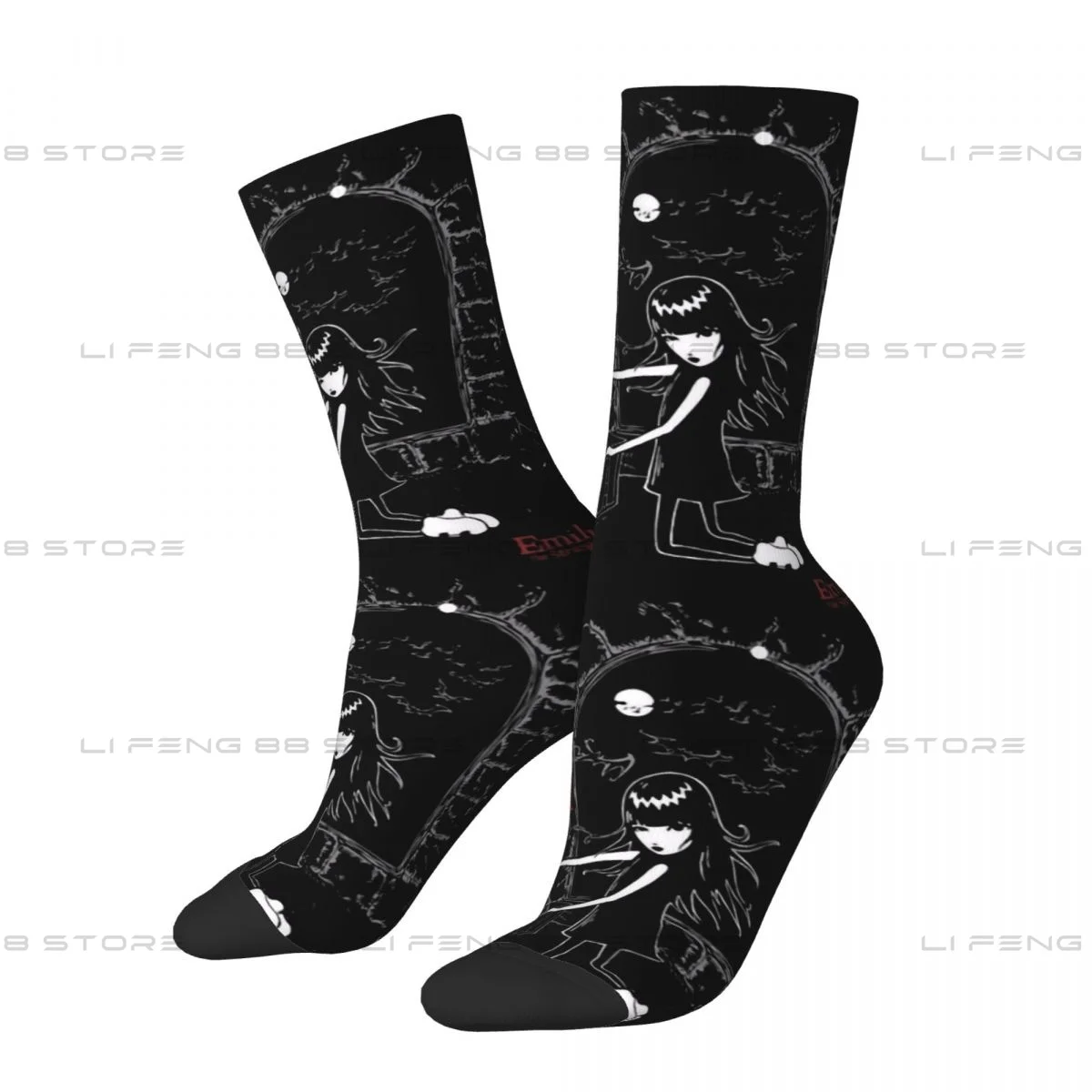 Emily The Strange Unisex Winter Socks Cycling Happy Socks Street Style Crazy Sock