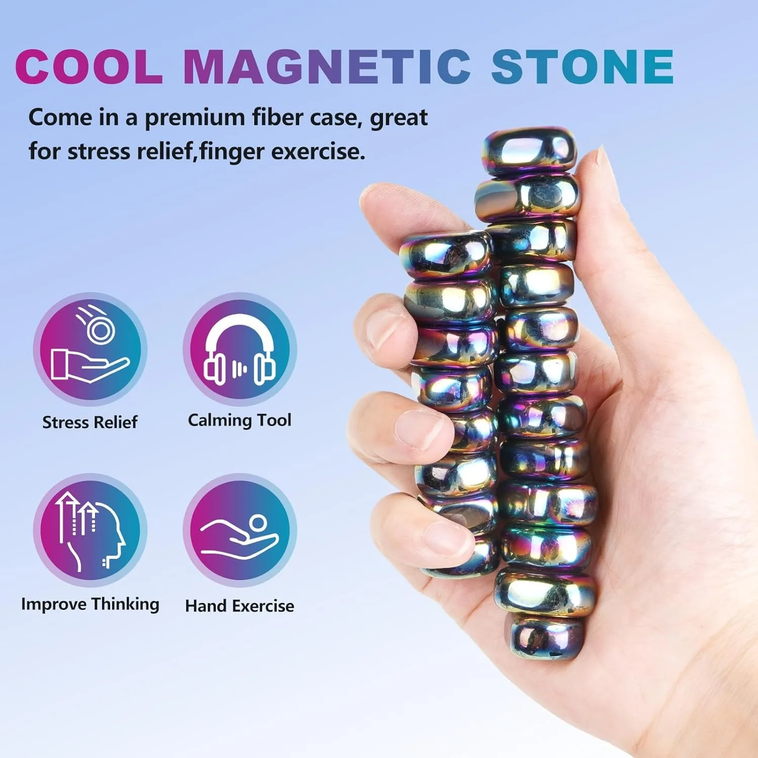 Magnet Stones Chess Game,Desk Anti Stress Antistress Relief Magnetic Balls Fidgeting Toys for Adults ADHD Autism Fridge Sticker