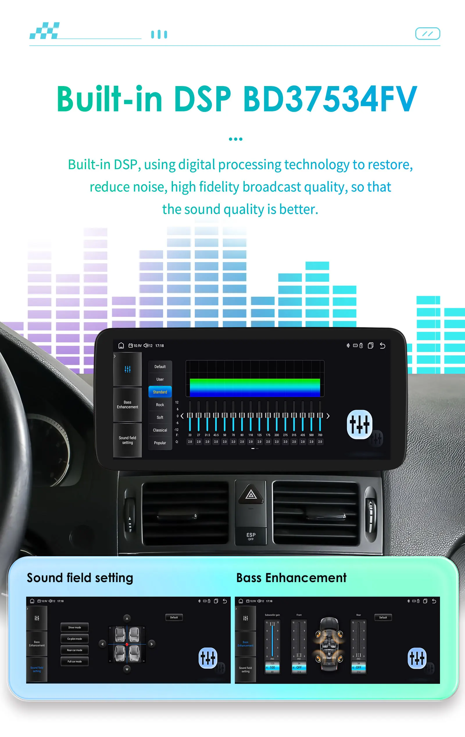 10,25" Hizpo Android Autoradio für Mercedes Benz W204 S204 2008 - 2010 C-Klasse NTG4.0 Intelligentes System RDS DSP GPS AUX CarPlay – Detail 21