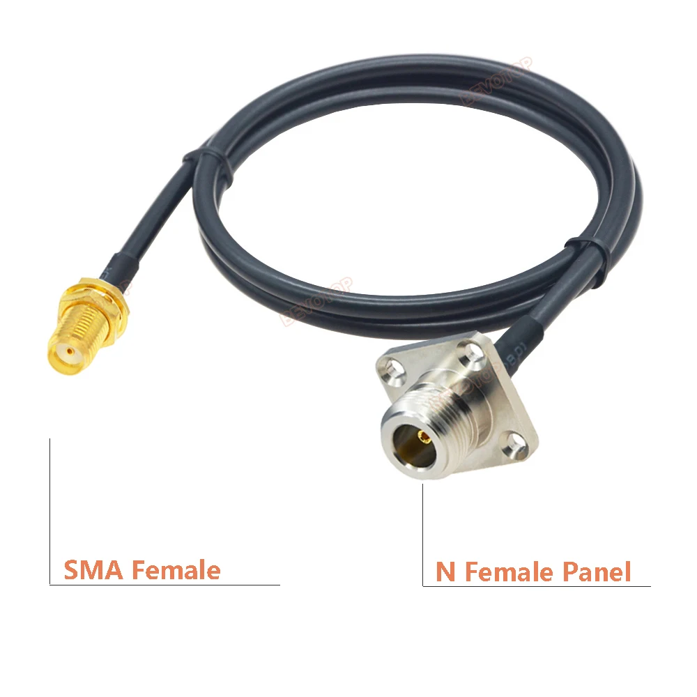 RG58 N Female Panel Mount to SMA Male / Female RF Coaxial Cable Adapter 50 Ohm RG-58 Extension Cord Jumper BEVOTOP Pigtail