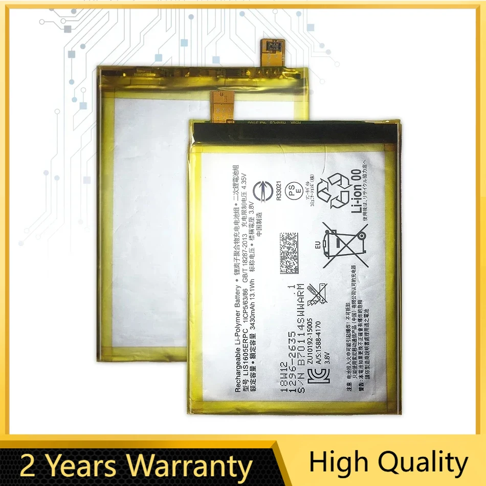 

Battery For SONY Xperia Z5 Premium, 3430mAh, LIS1605ERPC, Z5P Dual, E6883, E6853, High Quality Battery