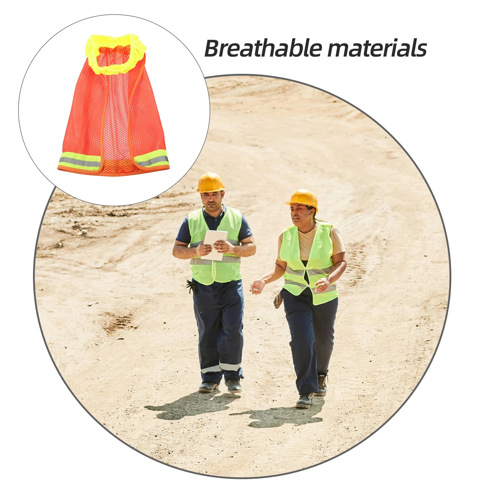 Safety Cover Hard Hat Neck Drape Sun Shade Reflective Cap Orange Net Curtain