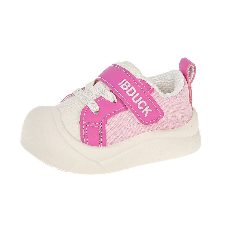 Autumn Toddler Sneakers Breathable Mesh Walking Shoes, Hook and Loop Anti-Collision Toe Non-Slip Lightweight Casual First Walker
