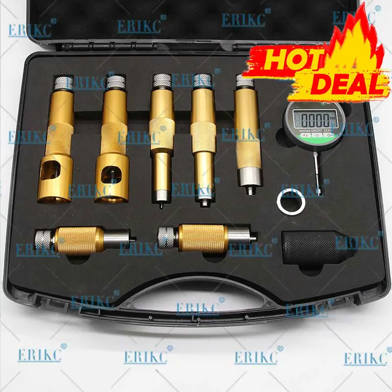 

ERIKC Diesel Injector Shims Lift Measuring Instrument E1024007 Common Rail Injector Nozzle Washer Space Testing Tools Sets