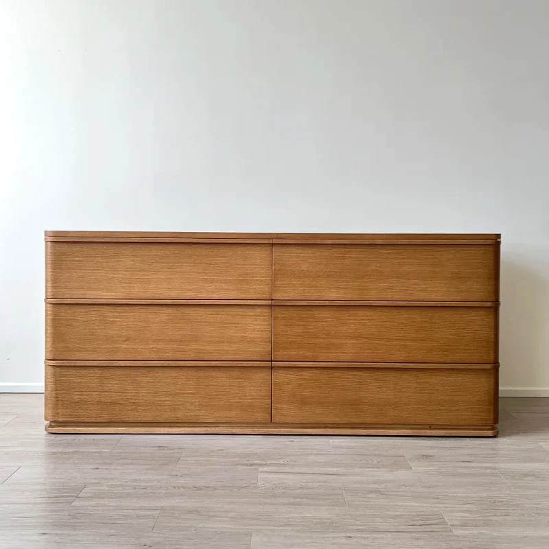 LIGNE 6 Drawer Solid Wood Dresser American Storage Wardrobe Bedroom Entrance Channel Makeup Dresser Living Room