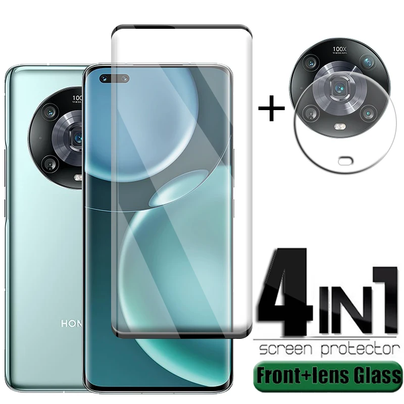 4-in-1 For Huawei Honor Magic 4 Pro Glass For Honor Magic 4 Pro Glass Full 9H Screen Protector For Honor Magic 4 Pro Lens Film