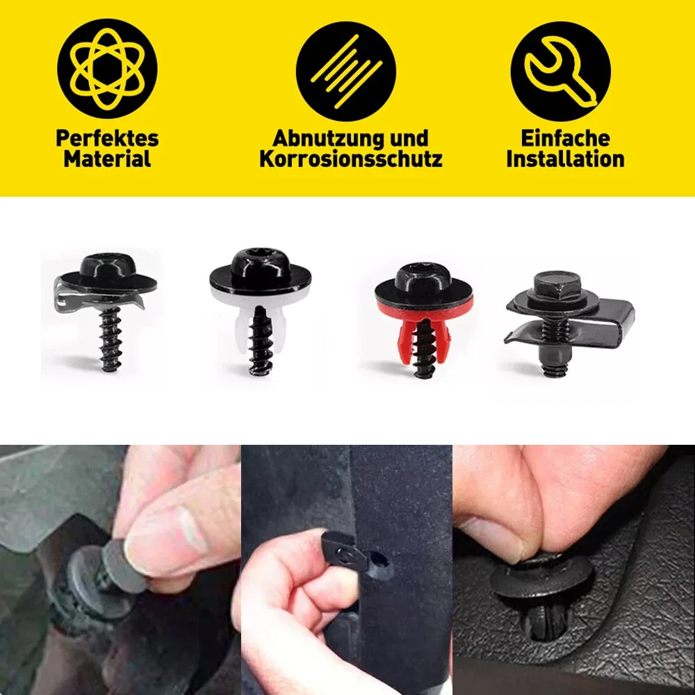 

85xCar Engine Hexagonal Head Fastening Screw With Washer For FORD Engine Under Tray Splash Guard Trim Fixing Screw Washer#144953