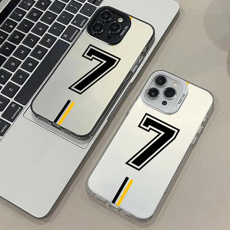 Soft Cover Case for iPhone 17 Air 16e 14 15 16 Plus 11 12 13 Pro Max Football No. 7