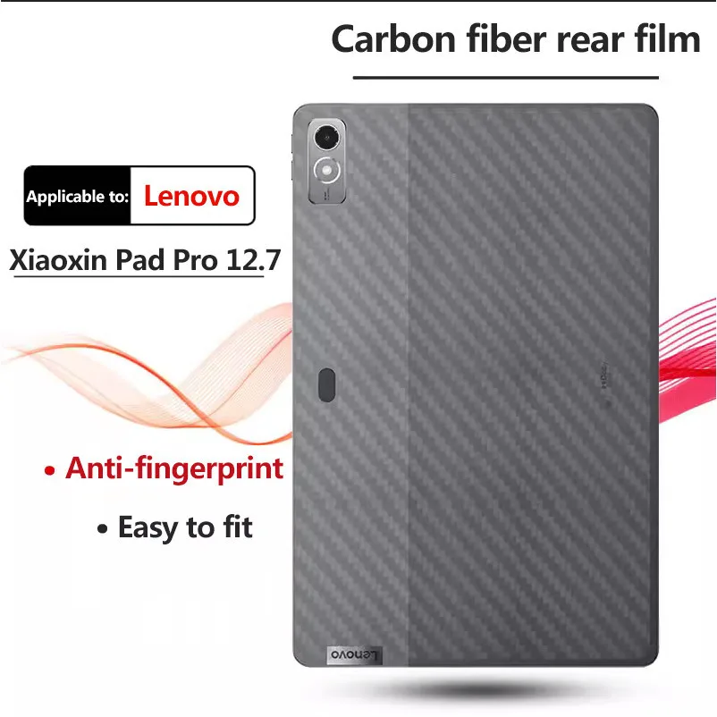 

3D Carbon Fiber Rear Back Film For Lenovo Xiaoxin Pad Pro 12.7 Pad11 P12 Pro Y700 2nd M10 Plus 3rd P11 Pro Gen 2 Pad 11 2024