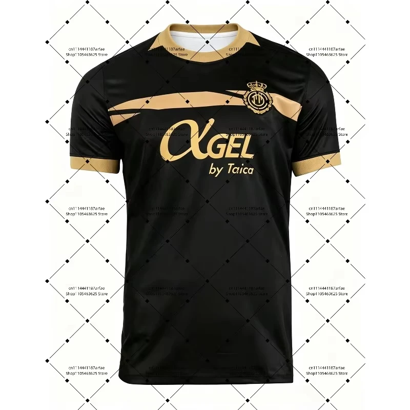 26-27 RCD Mallorca Home and Away T-Shirt with 3D Digital Print, Comfortable and Breathable Sports Casual Top