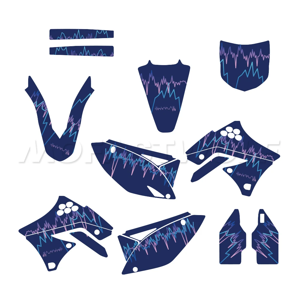 Custom Number Motorcycle Fairing Graphics Background Decals Fit for Kawasaki KX250F KXF 250 KX 250F 2009-2012 Sticker