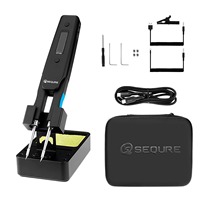 SEQURE HT140 Desoldering Tweezers Portable 2 in 1 Soldering Iron with 1.8m GND Wire Accessory Kit