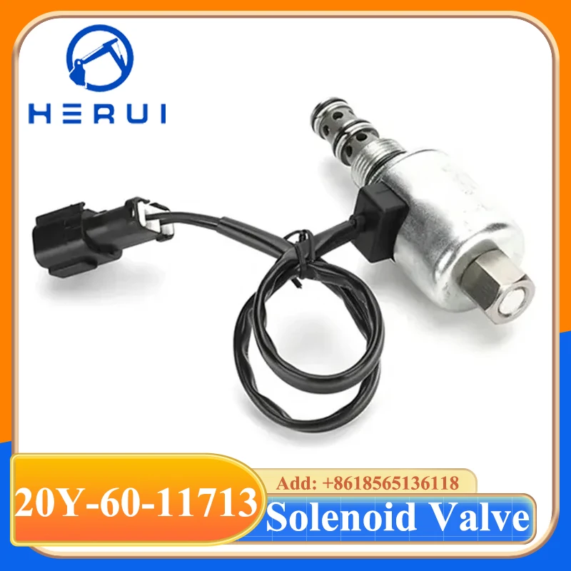 Solenoid Valve 20Y-60-11712 20Y-60-11713 for Excavator PC200-5 PC220-5 Engine 6D95