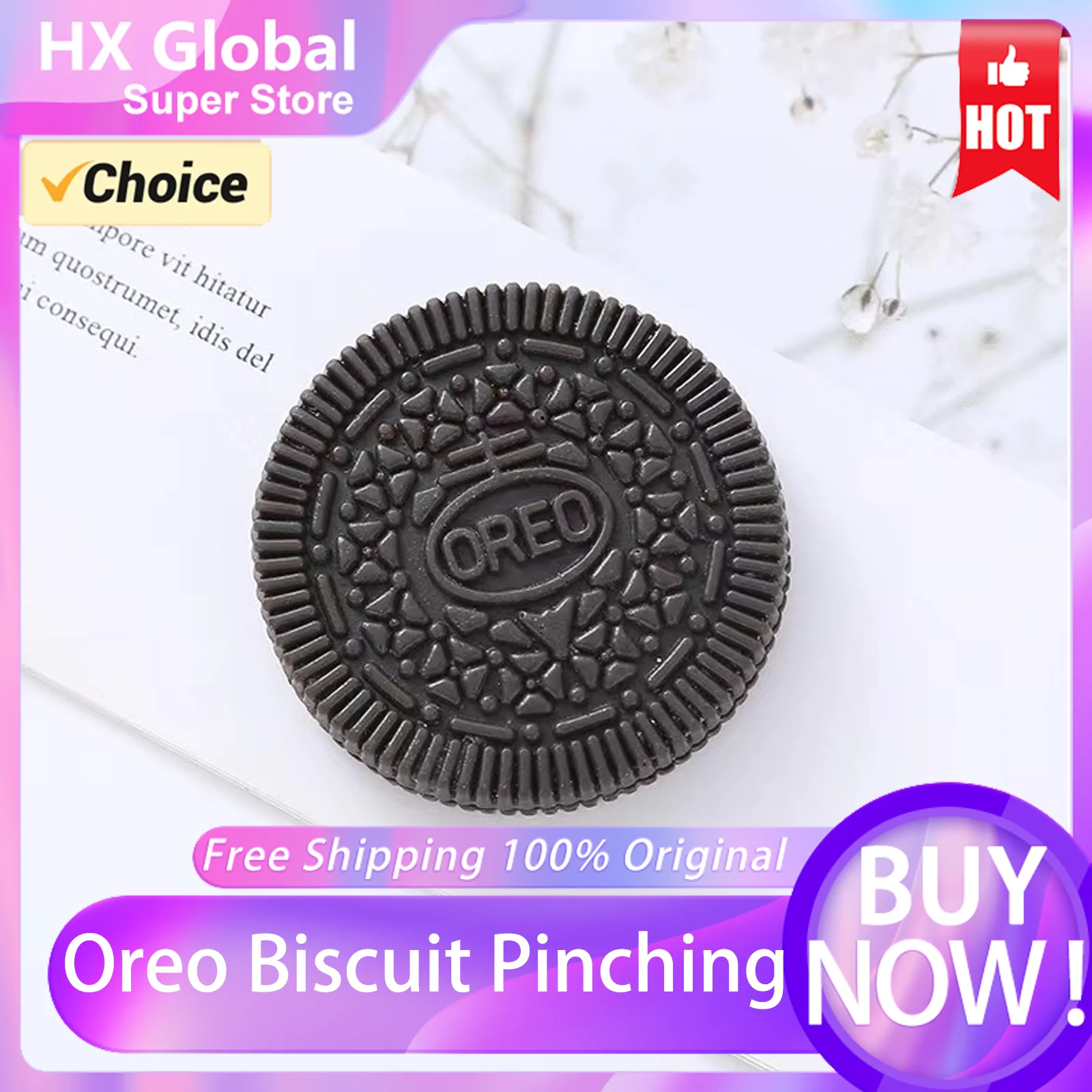 Oreo Stress Relief Squishy Toys Christmas Cartoon Handmade Silicone Mochi Fidget Toy Biscuit Pinching Toy Children Gift Statue