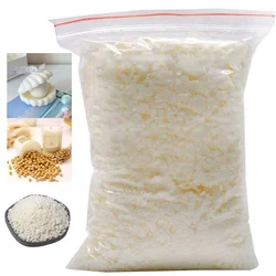 0.5/1KG Natural Soy Wax Candle Raw Handmade Wax Candle Making Supplies 100% Additive Free DIY Candle Making Supplies