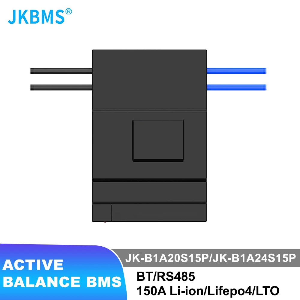 

JKBMS B1A24S15P WITH 1A ACTIVE BALANCE Bluetooth BMS 150A 36V 48V 60V Li-Ion LTO 18650 Lifepo4 Battery Storage CURRENT BMS