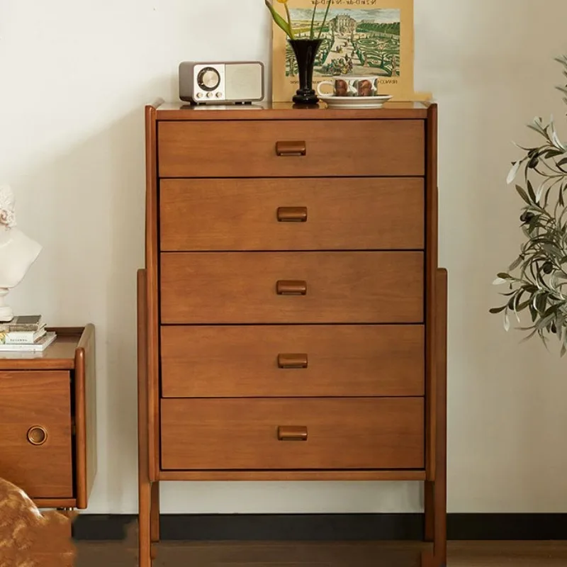 Nordic solid wood chest, household small apartment multi-functional drawer storage side cabinet