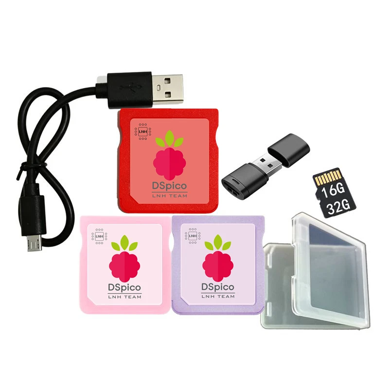 Carte Flash DSPico 16G 32G DS Pico Nouvelle Carte pour TOUTES les DS/DSi/3DS/2DS Inclut un lecteur de carte, un câble et un étui en plastique