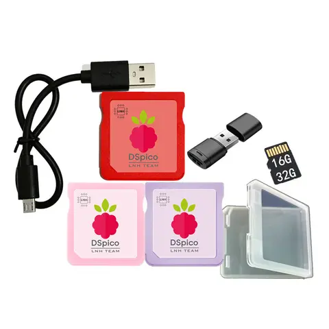 DSPico Flashcart 16G 32G DS Pico New  Cart for ALL DS/DSi/3DS/2DS  Includes a card reader and a cable and plastic case