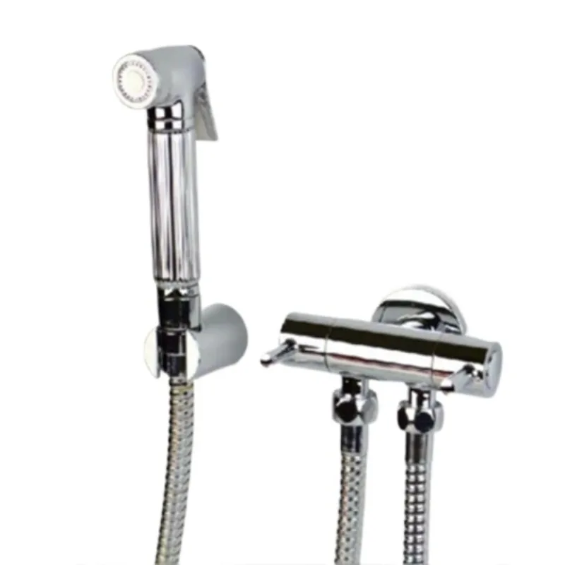 

Toilet full copper pressurization one in two out toilet spray gun woman washer washer hot and cold water angle valve