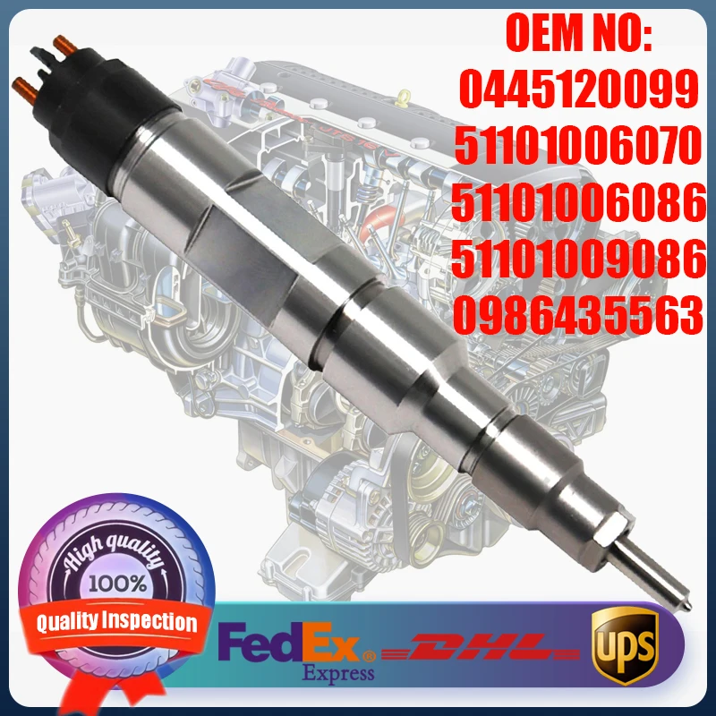 

New Diesel Common Rail Injector 0445120099 0445120148 51101006070 51101006086 Engine Parts for MAN TGL TGM