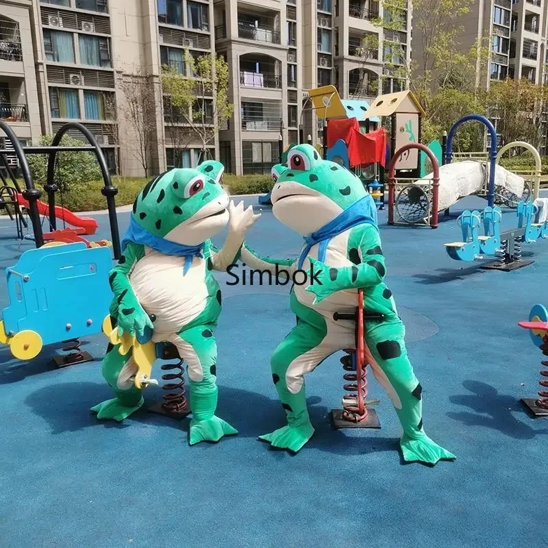กบMascotเครื่องแต่งกายCarnivalการ์ตูนตลกตุ๊กตาฮาโลวีนบทบาทเล่นชุดกิจกรรมส่งเสริมการขายProps