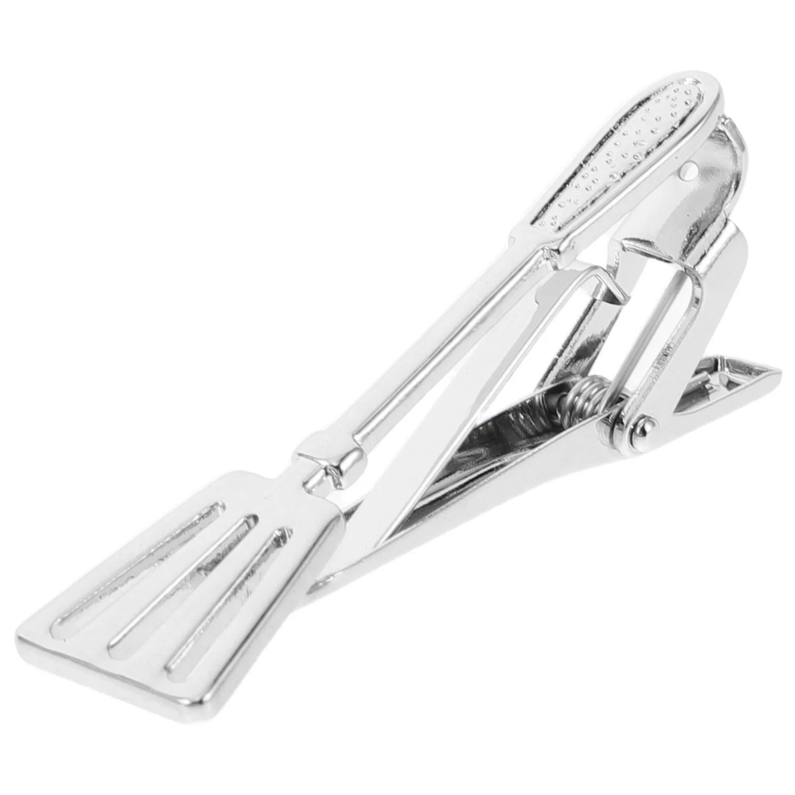 Men's Metal Tie Clip Spatula Shape Secure Tie Holder Versatile Width Fit Business Meeting Wedding Party Casual