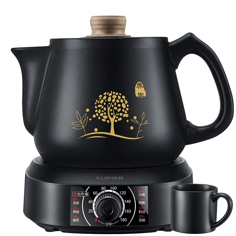 

220V 3L Ceramic Electric Kettle Automatic Health Preserving Pot Split Design Soup Chinese Medicine Herb Cooking Machine With Cup