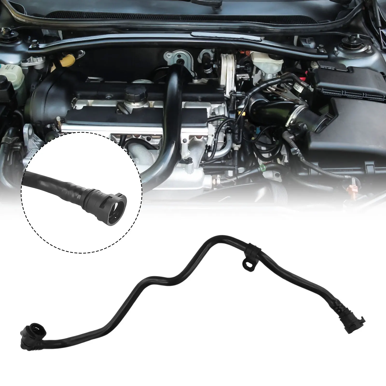 For Water Pump Coolant Pipe ABS Black Direct Fit Easy Installation Electric Components No Assembly Required Plug-and-play