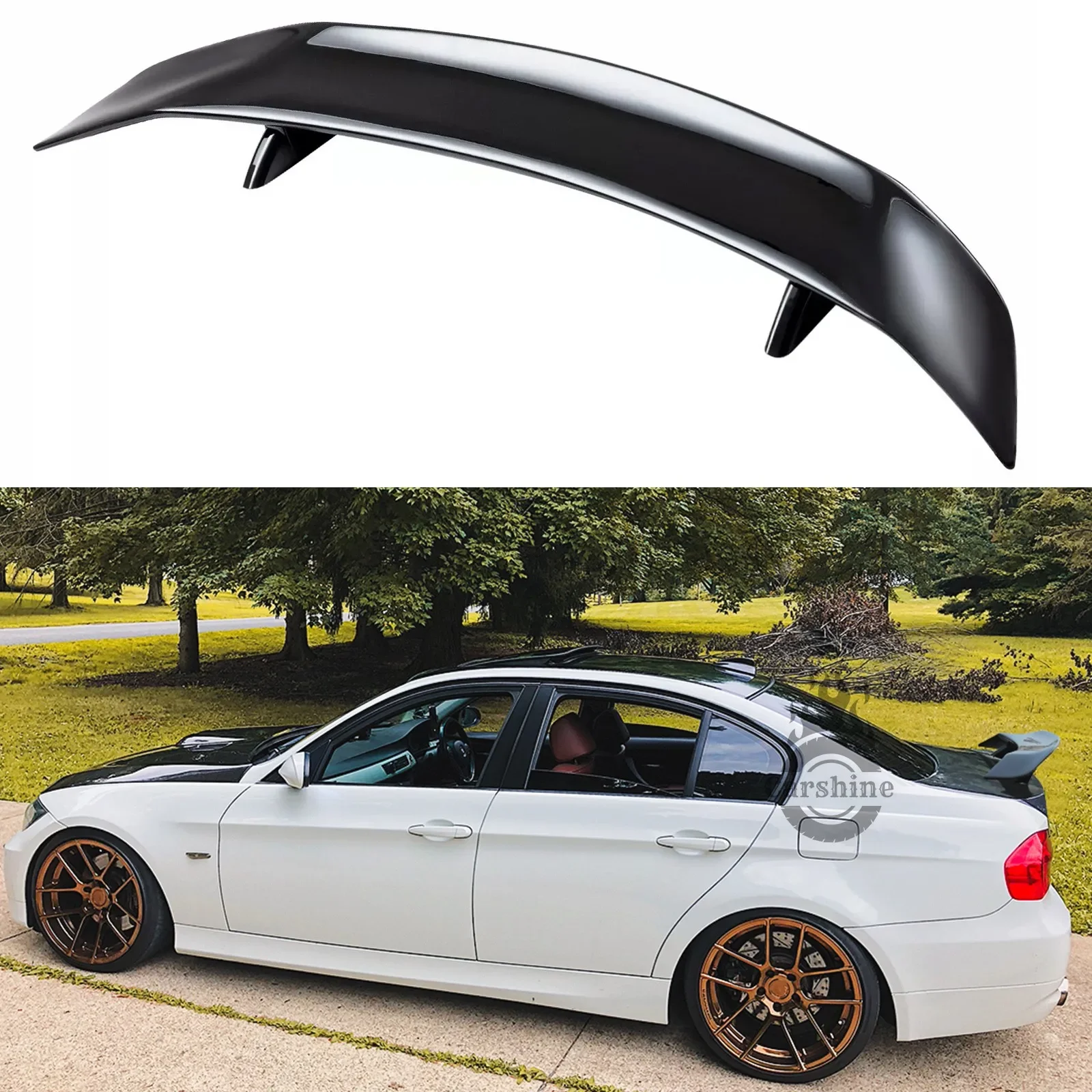 

For M3 E92 E90 E93 E46 F30 F10 46" Rear Trunk Spoiler Wing Racing GT Style Wing