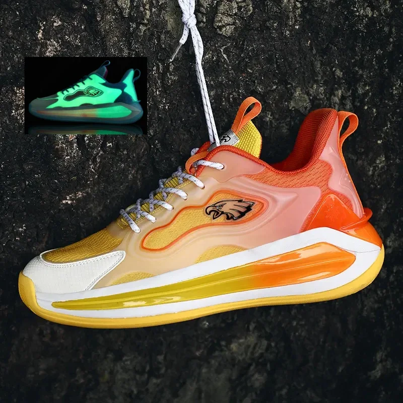 Men Luminous Basketball Shoes New Breathable Mesh Sport Running Shoes for Women Fashion Casual Lightweight Walking Snekaers