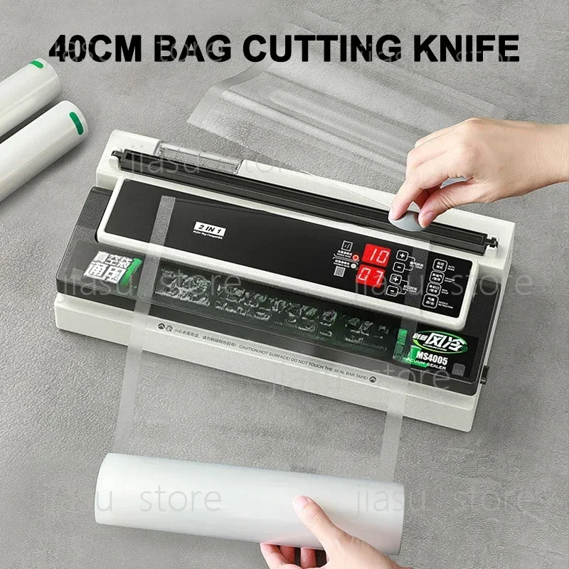 MS4005Food Vacuum Sealer Machine  Dry/Wet Vacuum Sealer Packaging Machine Keep Fresh Plastic Bag Sealer for Househo