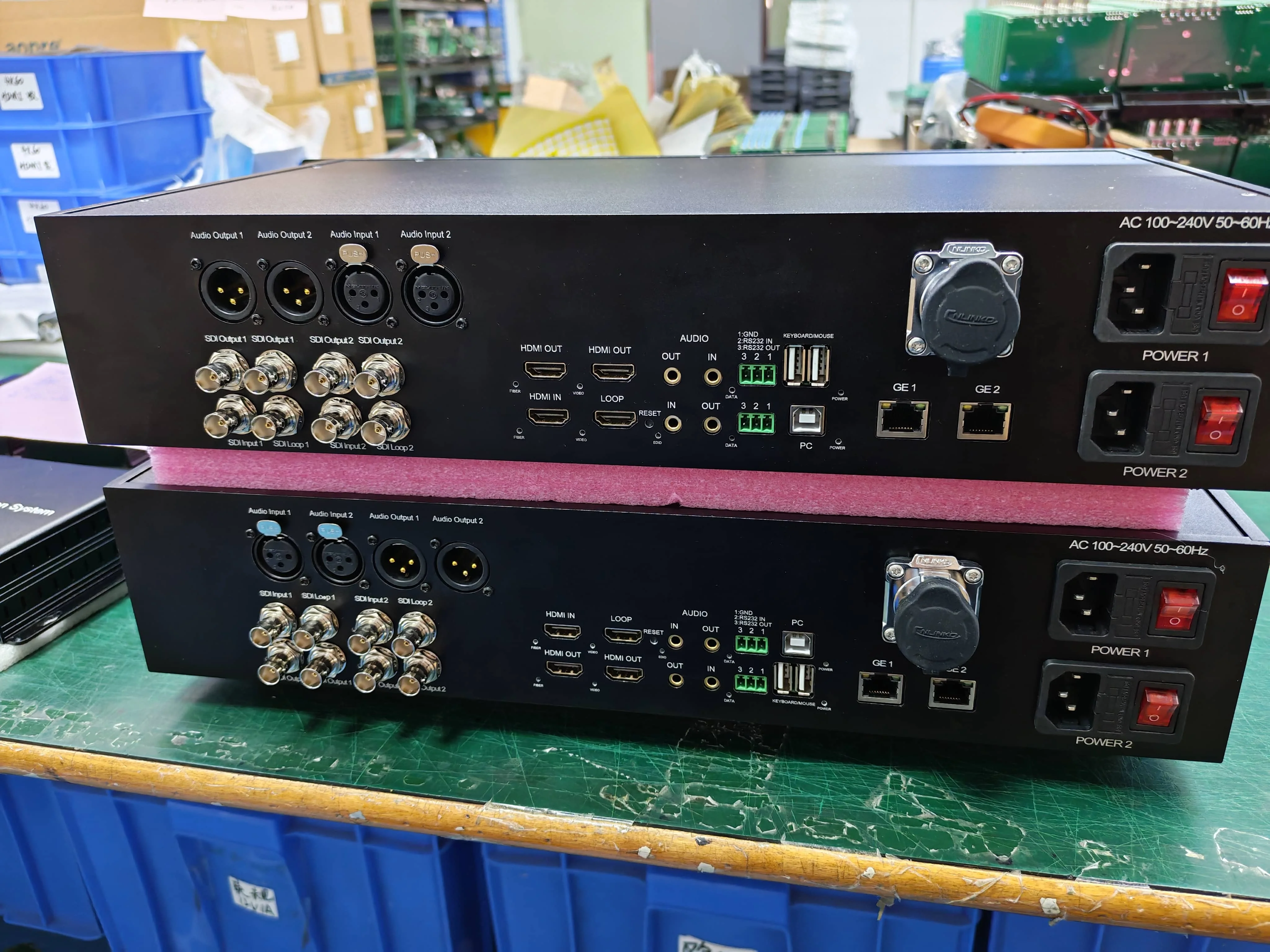 OEM 12G SDI Video, 4K60Hz HD-MI With KVM, XLR Audio and 1GB Ethernet Over Neu-trik Fiber Connector