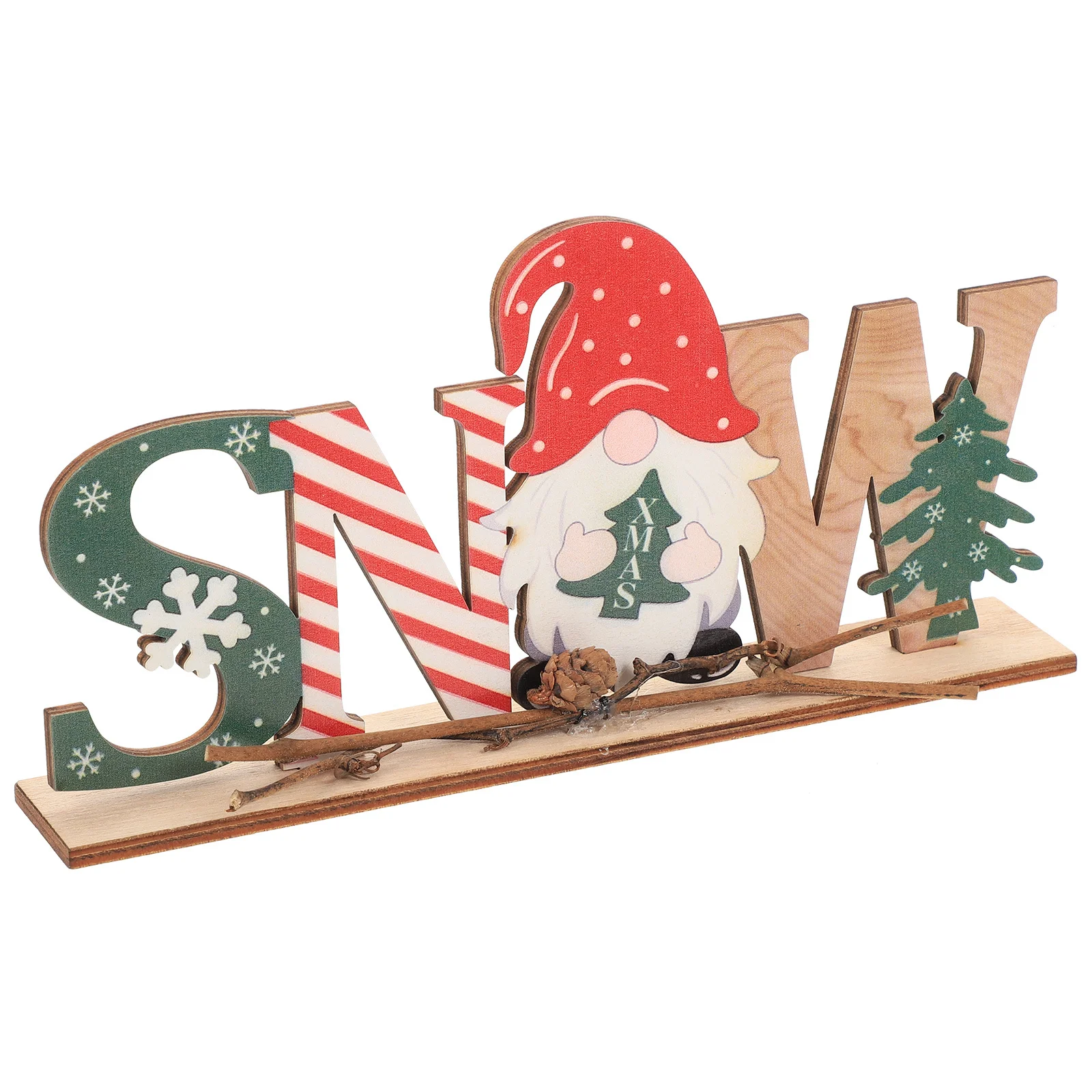 

1pcs Letter Xmas Decor Wooden Craft Home Desktop Ornament Christmas Adornment Party Decoration Xmas Home Decor Festive Table