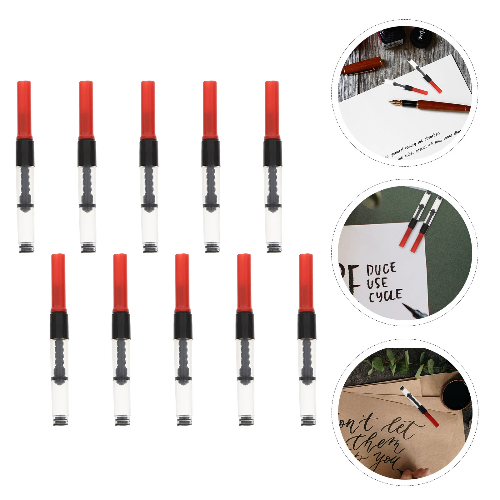 

10pcs Steel Absorbers Rotation Type Fill Ink For Fountain Pen Students Stationery Ink Conversion Tools Pen Supplies