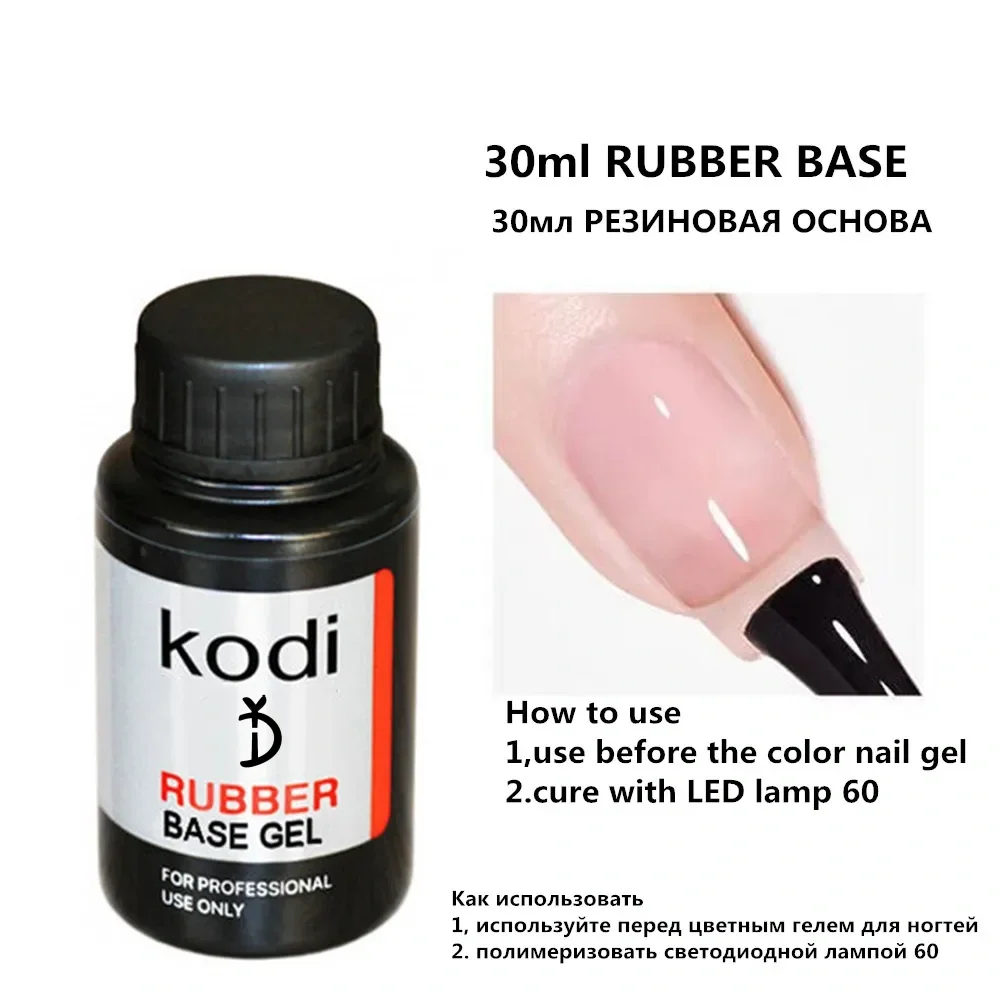 Yd Kodi Professionele 30Ml Basis En Top Coat Voor Gel Polish Semi-Permanente Vernis Rubber Top Coat Base Plastic Fles