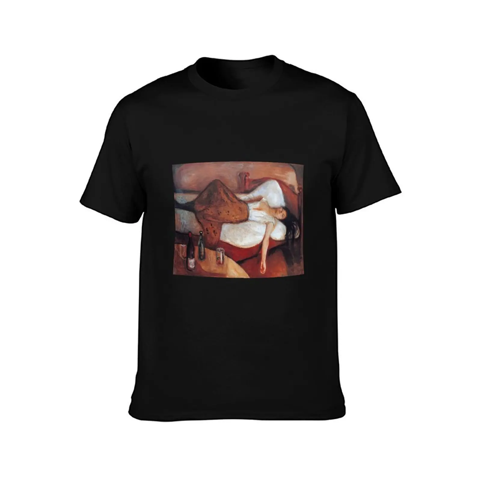 Edvard Munch - The Day After 1895 T-Shirt Summer Casual Cotton Tee Oversized Streetwear Tops Vintage Graphic Print