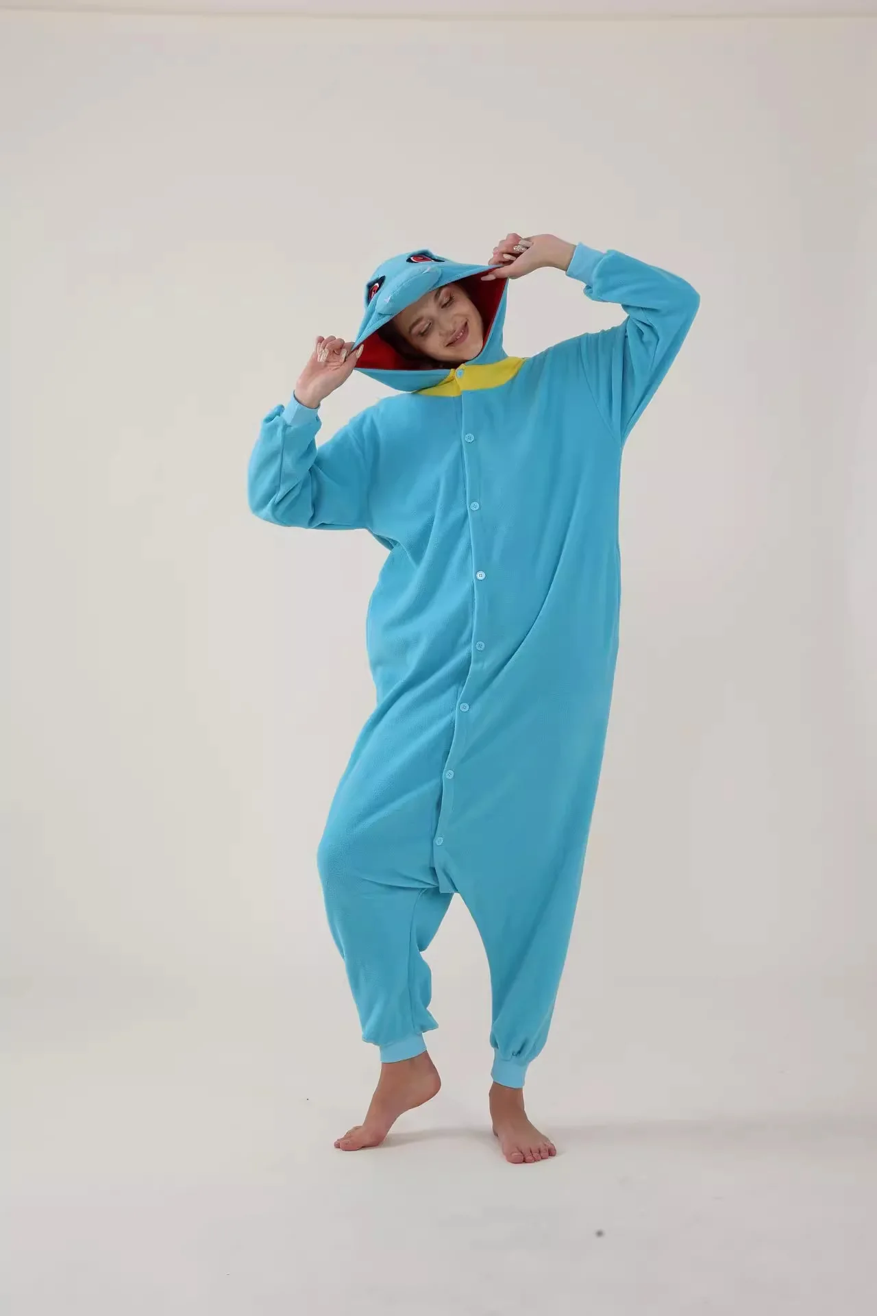 Bandai Hot Koop Snorlax Squirtle Mewtwo Onesie Gengar Cosplay Kostuum Cartoon Halloween Volwassen Anime Kat Eevee Pyjama Pijama