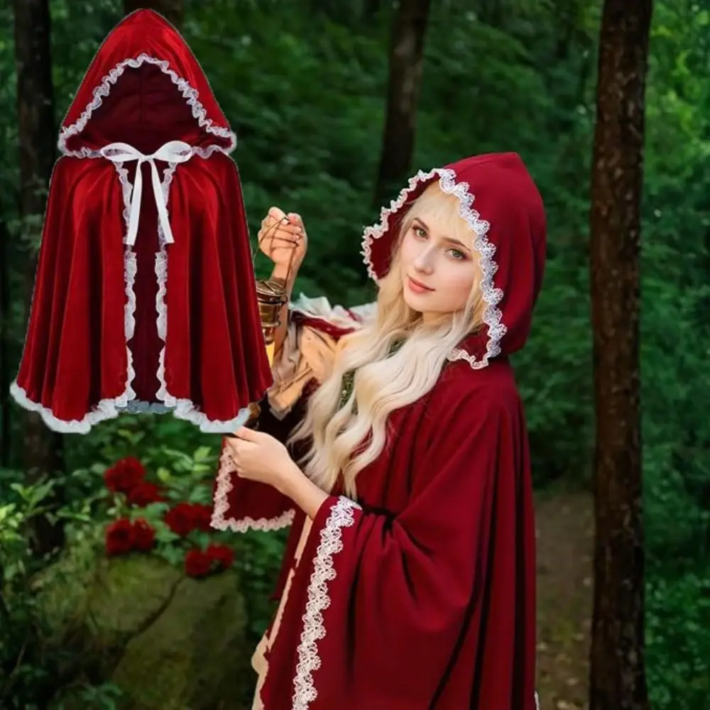 هدية إبداعية مع غطاء رأس كبير الحجم للهالوين مع عباءة بغطاء للرأس ورباط علوي عتيق وغطاء للرأس باللون الأسود