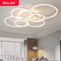 Ceiling Chandelier Bedroom Luxury Crystal Chandeliers Modern Acrylic Ceiling Pendant Lamp Nordic Changeable Color Temperature