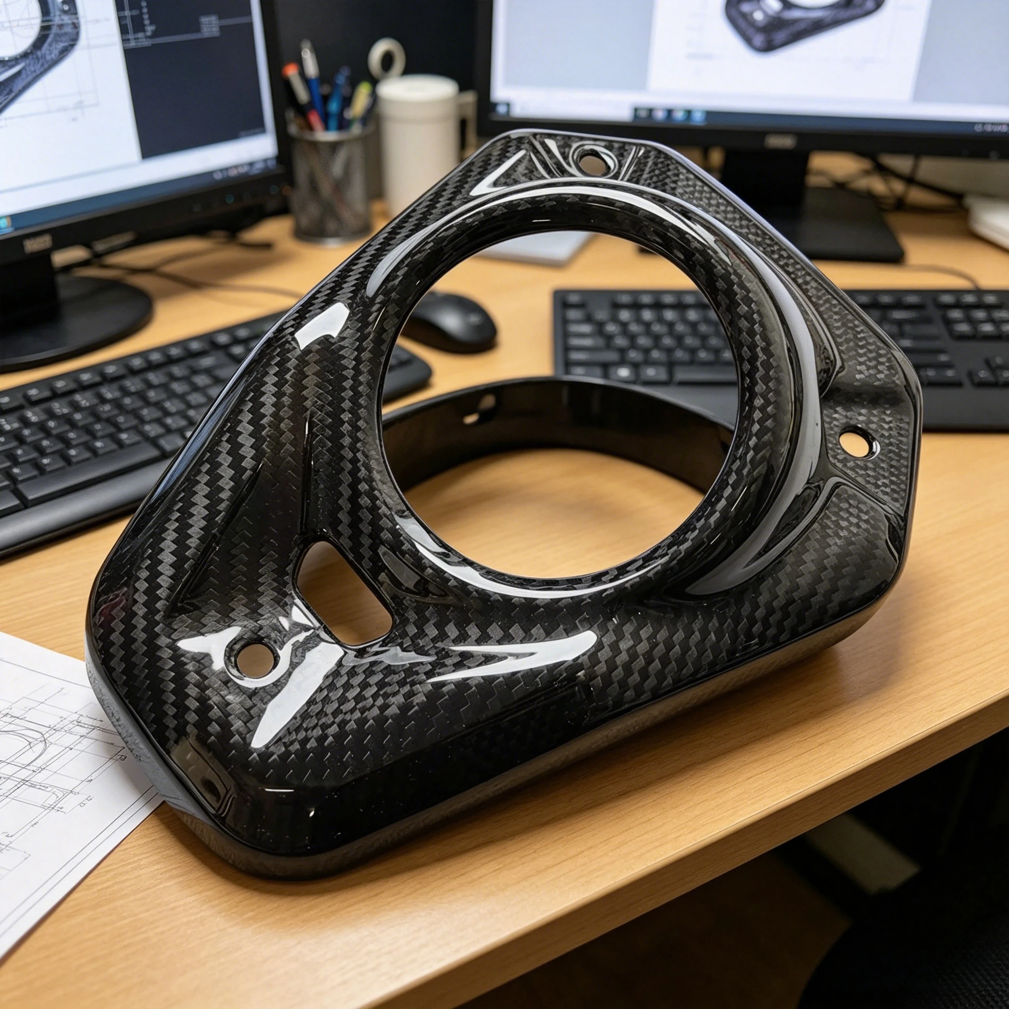 

Carbon Fiber Motorcycle Exhaust Pipe Muffler Heat Shield Cover for Kawasaki Z900 2017-2026 Anti-Scald Protector