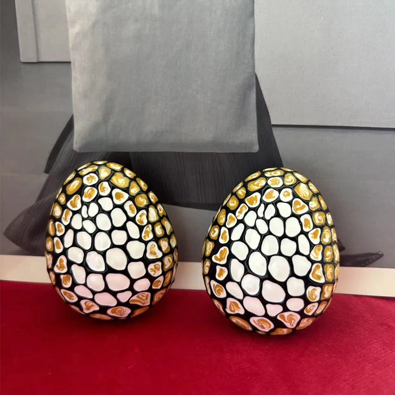 Fashion Top Quality Egg Shaped Snake Pattern Big Earrings Women Designer Brand Jewelry Trend