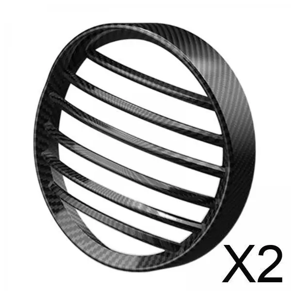 

Round 14cm Headlight Grill Cover Protector ABS Texture Pattern Lampshade for Motorcycle Headlamp Front Universal Fitment