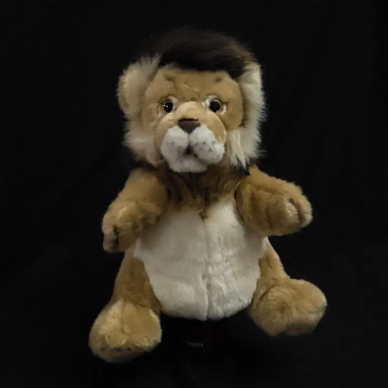 น่ารักสิงโตหุ่นมือของเล่นสิงโตขนาดใหญ่ถุงมือเด็กเล่าเรื่องตุ๊กตาสัตว์ Early Education เด็กตุ๊กตา 24x12 ซม.