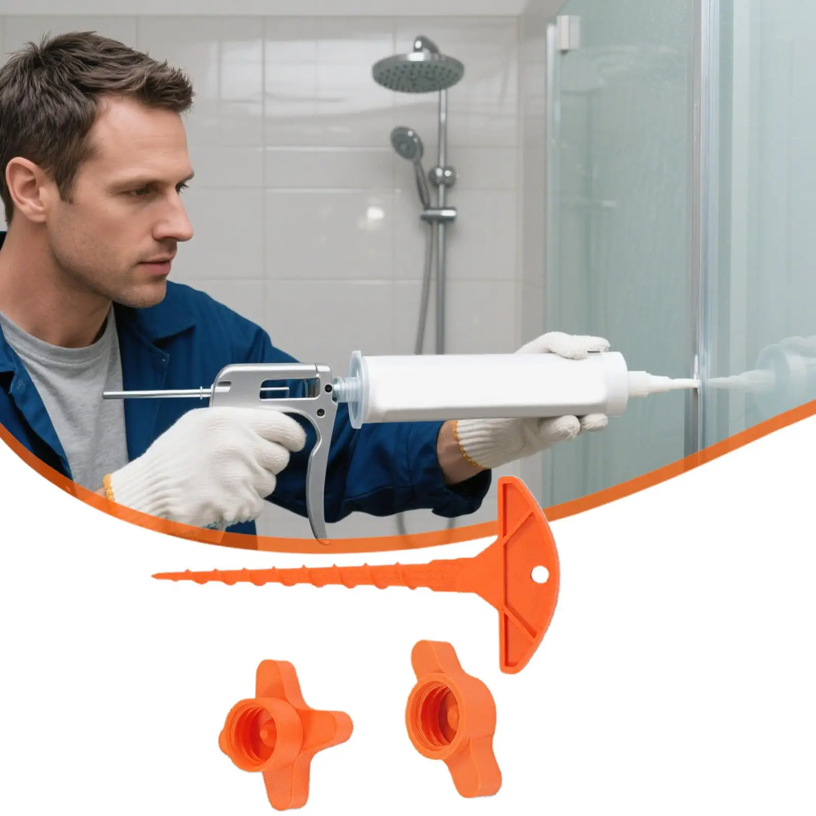 

Sealing Gun Nozzle 3 Pieces Silicone Sealing Sleeve Efficient dredging maintenance Glass Glue Sealing Caulk Saver Cover