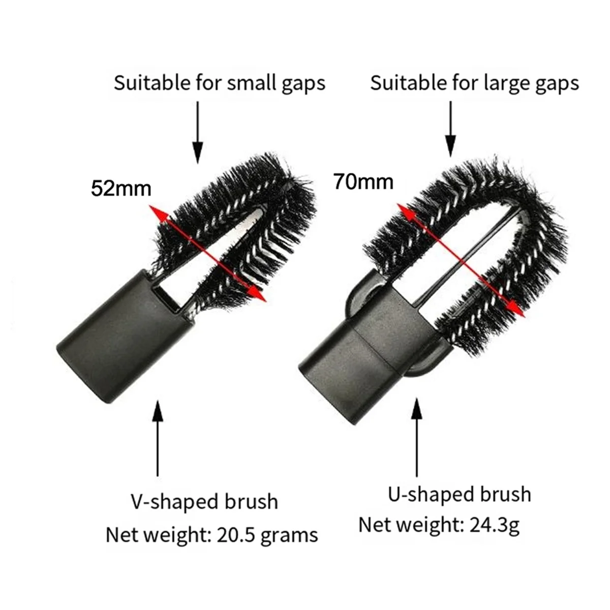 Bfyl-ferramenta de fenda plana flexível 35mm adaptador de mangueira bocal aspirador de pó ferramenta de limpeza doméstica com escova de limpeza