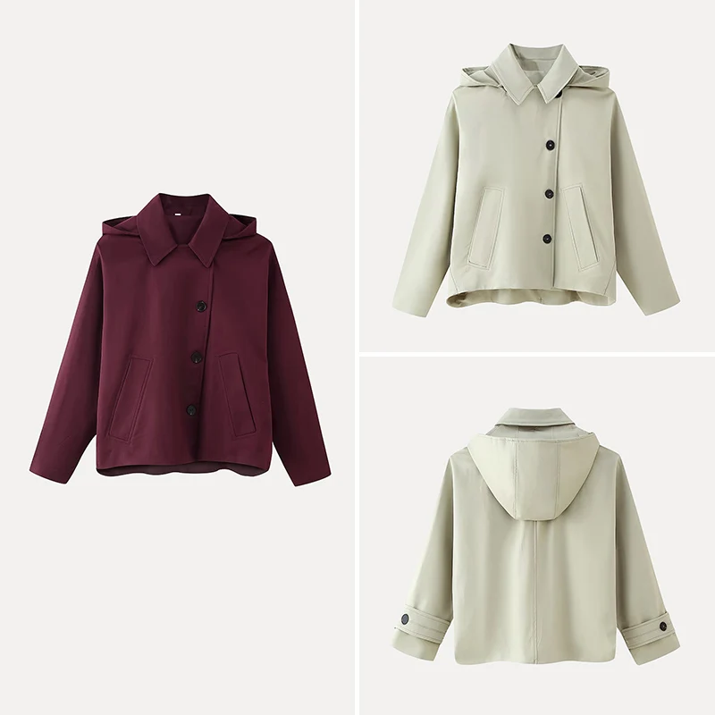 

Женское уличное пальто весны 2024, Jaet Batwing Long Sve, отложной воротник, полиэфирное волокно, 00% новое поступление